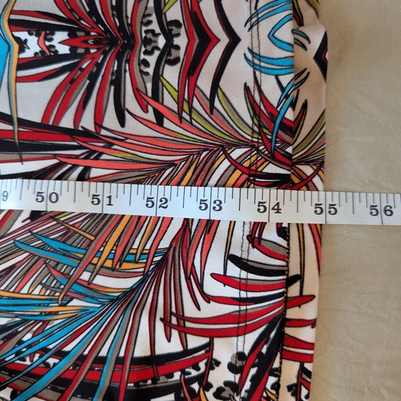 Ellen Tracy Long Sleeve Multi Colored V-Neck Maxi Dress XL - Picture 7 of 7